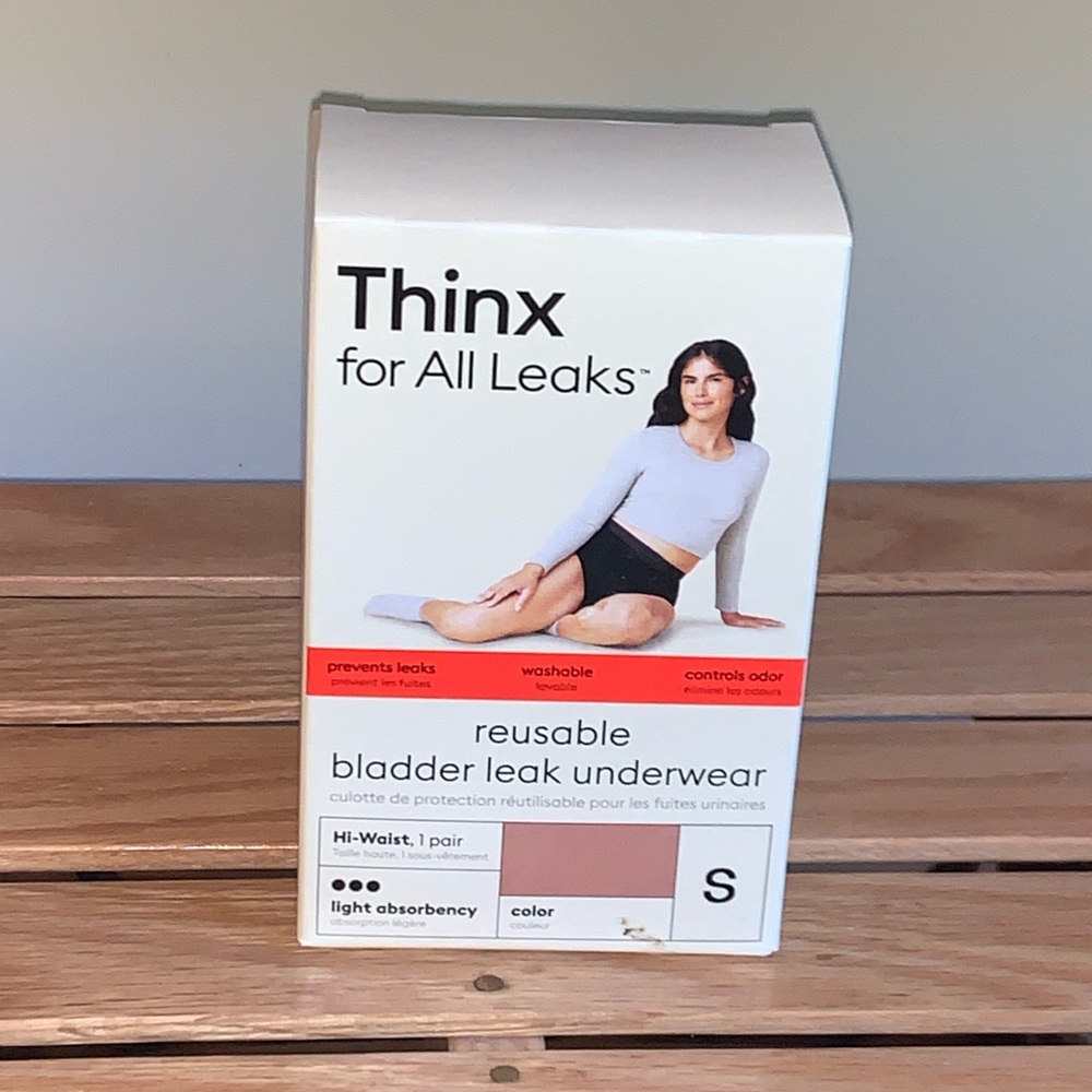 Thinx for all leaks reusable bladder leak period menstrual underwear size S